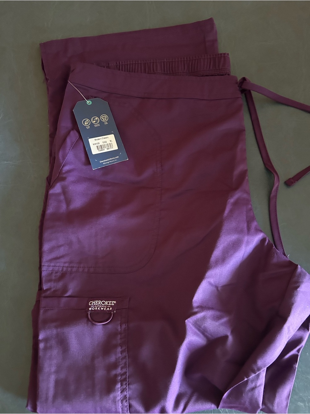 Cherokee Workwear Womens Deep Purple and Navy Scrub Pants both Xlarge with tags